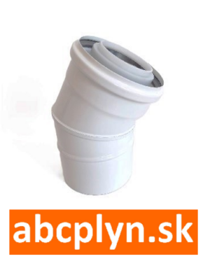 Koleno koaxiální 80/125/30° PP/AL