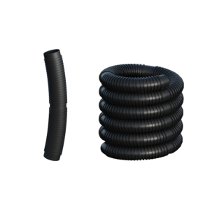 Rúra flexibilná 1m čierny plast
